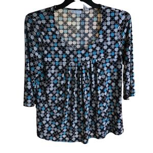 Worthington Women’s Geometric Patterned Blouse